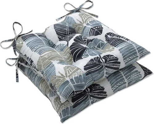 Miniatura 12 de Pillow Perfect Tropic - Cojín para asiento de silla de interior/exterior con lazos, acolchonado, resistente a la intemperie y a la decoloración