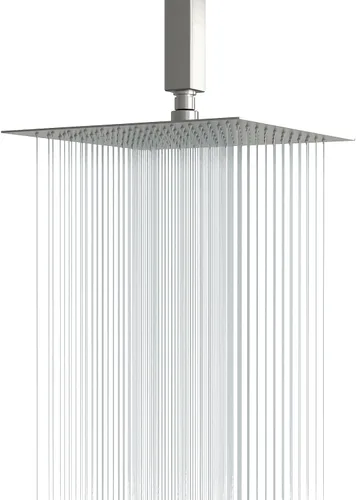 Miniatura 14 de Lordear - Alcachofa de ducha de lluvia de 12 pulgadas, sólida, ultrafina, de acero inoxidable 304, ajustable, cuadrada, de lluvia, cobertura