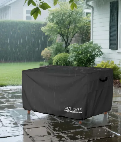 Miniatura 6 de ULTCOVER Cubierta Rectangular para Mesa de Fogata de Gas 42x24 pulgadas Impermeable de Servicio Pesado Cubierta de Fogata, Negro
