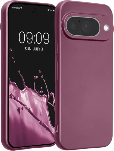 Miniatura 222 de kwmobile Funda compatible con Google Pixel 9 Pro - Funda protectora delgada de TPU para teléfono - Acabado mate suave - Negro mate