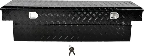 Miniatura 21 de Caja de herramientas de aluminio de 60 pulgadas para camión, caja de pecho de remolque, organizador de almacenamiento bajo la carrocería