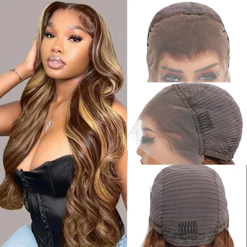 Miniatura 42 de Aaliweya Peluca de encaje frontal 360 HD con encaje frontal 360, peluca de cabello humano para mujer, densidad 180, prearrancada, sin pegamento, 1B