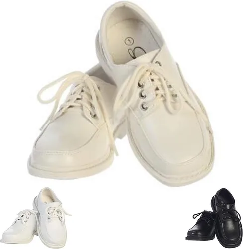 Lito Children's Wear Zapatos de vestir para niños, con cordones, para boda, graduación, formal, mate