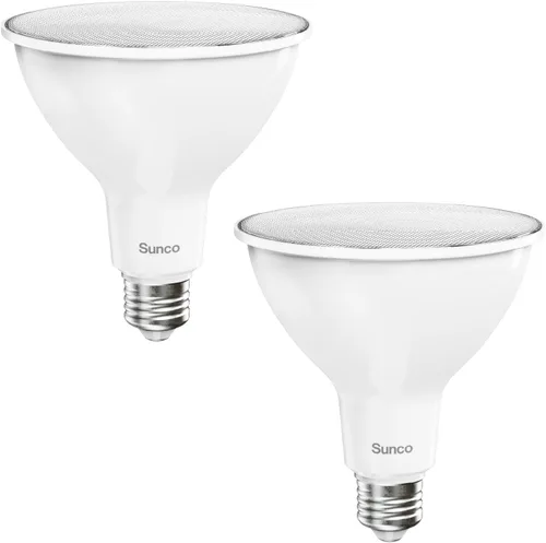 Sunco - Paquete de 2 bombillas LED PAR38 para exteriores, impermeables, 1050 LM, 13 W (equivalente a 100 W), luz diurna de 5000 K, clasificación