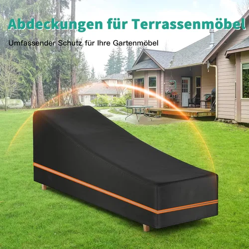 Miniatura 7 de Waterproof Outdoor Chaise Lounge Chair Cover - 600D Heavy Duty Windproof Patio Lounge Chair Cover, Pool Lounge Covers All Weather Protection