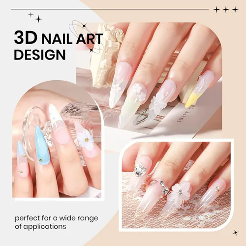 Miniatura 7 de Gel de Escultura 3D Blanco para Uñas, Arte de Uñas en Gel 3D Antiadherente para Extensión de Uñas Geles de Moldeado de Escultura con Arte de Uñas
