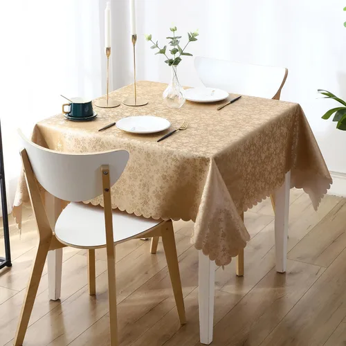 Miniatura 89 de Smiry Mantel cuadrado, mantel de vinilo resistente al agua, lavable, para cocina y comedor (azul bebé, 54 x 54 pulgadas)