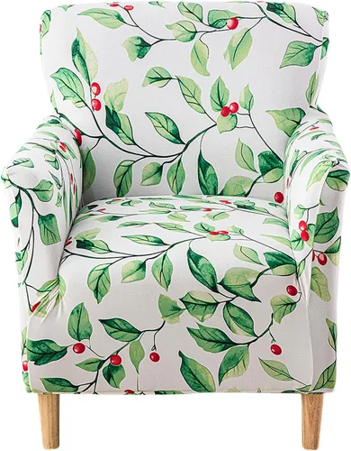 Miniatura 51 de CRFATOP - Funda elástica para sillón de mediados de siglo moderno de 1 pieza, fundas de silla de acento de jacquard con brazos, fundas de silla