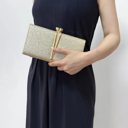 Miniatura 3 de Aovtero - Bolso de mano para mujer con cadena, bolso de noche, para boda, fiesta de graduación o como bolso de novia