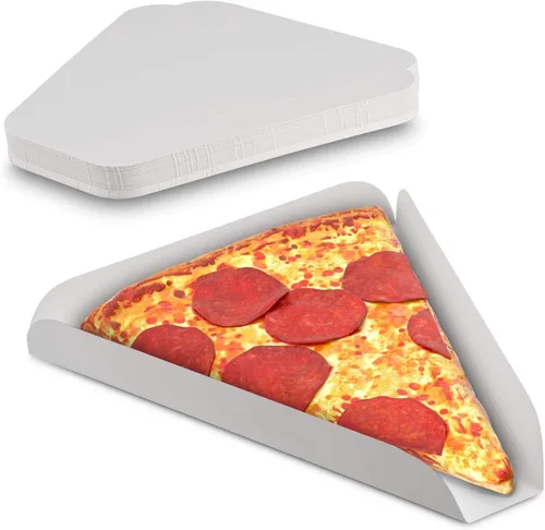 Miniatura 8 de MT Products Plato de cuña de pizza individual blanco de 8.43 x 7.75 pulgadas, bandeja de cartón para tartas (paquete de 50), fabricado en Estados