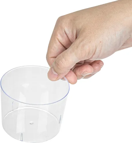 Miniatura 7 de Restaurantware Copas de parfait de 6 onzas, 20 tazas redondas de mousse, desechables, duraderos, de plástico transparente, para postres, aperitivos