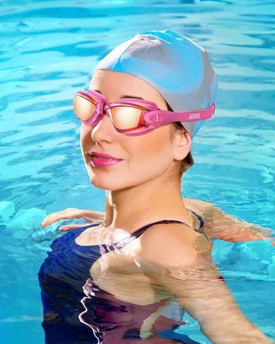 Miniatura 7 de Aegend - Gafas de natación, paquete de 2 gafas de natación sin filtraciones, para adultos, hombres, mujeres y jóvenes Rosa y verde