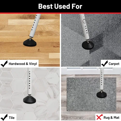 Miniatura 5 de Barra de Seguridad para Puerta - Barra de Seguridad Ajustable para Topes de Puerta de Gran Resistencia - Barras de Seguridad Ajustables para Puertas