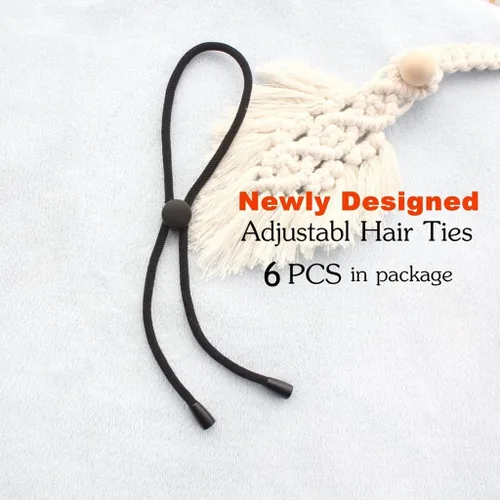 Miniatura 2 de 6 lazos de cola de caballo afro, ligas ajustables para moños de cabello grueso y rizado, cintas largas acolchadas para trenzas de mujer, cabello