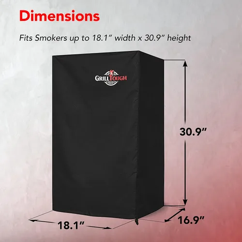 Miniatura 5 de GrillTough Funda para Ahumador de Servicio Pesado, 30 Pulgadas – Impermeable, Resistente a la Intemperie, Resistente a los Rayos UV y a