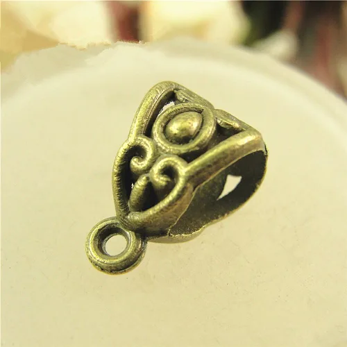 Miniatura 2 de 100 piezas de aleación de cuentas de conector para bricolaje, collar, pulsera, joyería colgante adaptador (plata antigua) por Alimitopia, Zinc