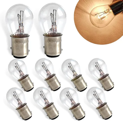 Miniatura 8 de 10 bombillas 1157, bombilla trasera de freno alto y bajo, P21/5W S25 2057 2357 7528 BAY15D, bombilla de luz de señal de giro, luz trasera de freno