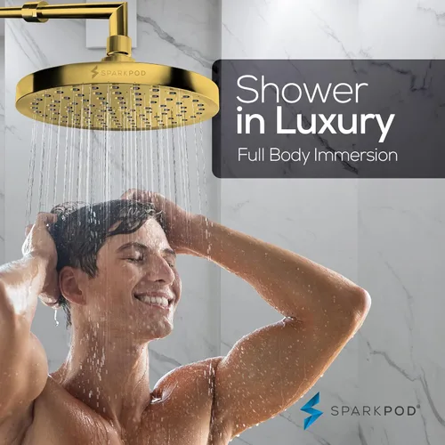 Miniatura 7 de SparkPod Cabezal de regadera – Lluvia de alta presión – Diseño de lujo de calidad premium – Instalación en 1 minuto – Reemplazo ajustable fácil