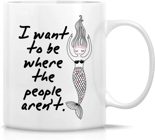 Miniatura 9 de Retreez Taza divertida – Reasons to be Mermaid - Tazas de café de cerámica de 11 onzas – Divertido, sarcasmo, sarcástico, motivacional, regalos