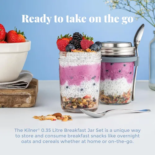Miniatura 5 de Kilner 0025.899 - Juego de tarros de desayuno, 0,35 litros