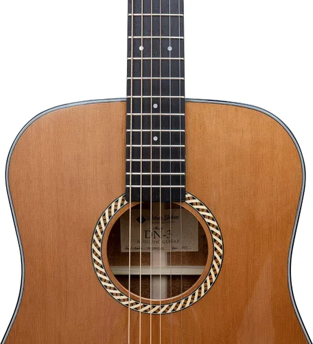 Miniatura 3 de Antonio Giuliani DN-3 Guitarra acústica de caoba con estuche de transporte y accesorios - Paquete completo de guitarra - Dreadnought