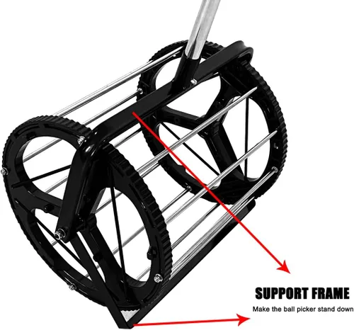 Miniatura 6 de Recogedor de pelota de tenis estilo platen Retrievers automático bola tolva cesta rodante pelota de tenis colector para entrenamiento
