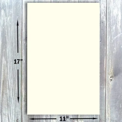 Miniatura 3 de Hamilco Cartulina color crema de 11 x 17 pulgadas, peso pesado, 80 libras, cartulina de cartulina - Paquete de 25