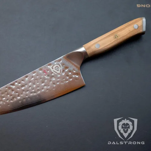 Miniatura 6 de Dalstrong Cuchillo de Chef - Hoja de 8 pulgadas - Serie Shogun - Cuchillo de Cocina de Acero Súper Japonés AUS-10V - Mango de Madera de Olivo - Oliva