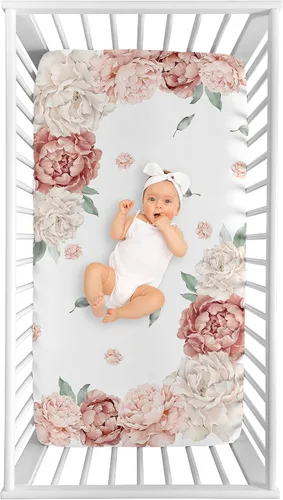 Miniatura 13 de Sweet Jojo Designs Sábanas ajustables para cuna de bebé (rosa sólido) para niñas, guardería infantil, habitación de niños pequeños - Tamaño estándar