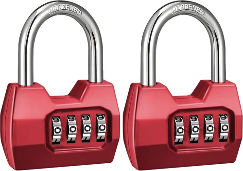 Miniatura 19 de 1 Paquete disecu Candado de Combinación de 4 Dígitos, Impermeable para Exteriores, para Casillero de Gimnasio Escolar, Cerca, Portón, Cobertizo, Rosa