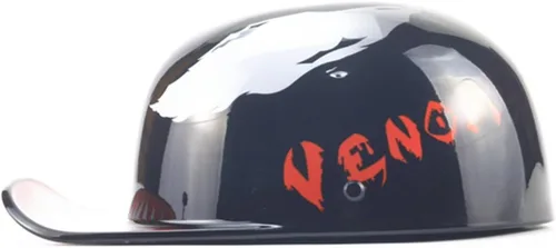 Miniatura 5 de Gorra de béisbol retro, casco de apertura de moda, medio casco de motocicleta, adecuado para hombres y mujeres adultos, para ayudar a los cruceros a