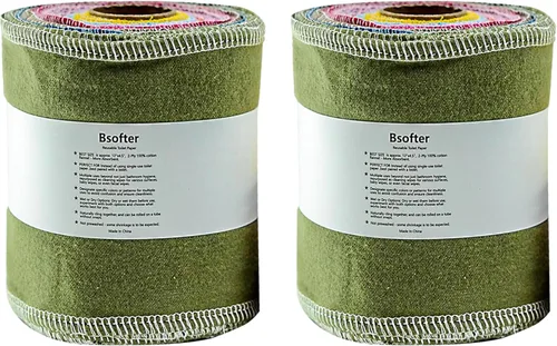 Miniatura 8 de Rollos de papel higiénico reutilizables – 28 toallitas reutilizables lavables para bidé, toallas de bidé de tela, papel higiénico para cámper, papel