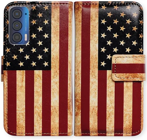 Miniatura 22 de Bcov Funda para Motorola Edge 2021, funda de piel con tapa para teléfono móvil con ranura para tarjeta y soporte para Motorola Moto Edge 2021