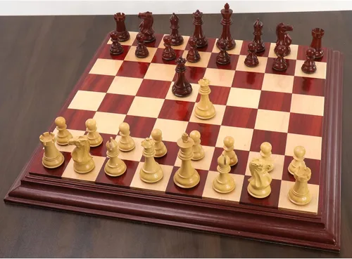 Miniatura 3 de Royal Chess Mall - Juego de piezas de ajedrez profesional Staunton de 3.9" - Madera de Budrose ponderada