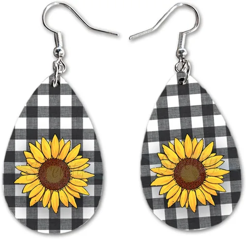 Miniatura 17 de Van Gogh - Juego de aretes colgantes divertidos Lindos aretes de joyería para niñas y mujeres Impresión de doble cara Regalo de cumpleaños