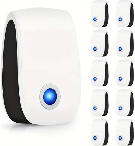 Repelente eléctrico de plagas, repelente ultrasónico de insectos para uso en interiores, dispositivo de control de plagas para roedores, mosquitos,