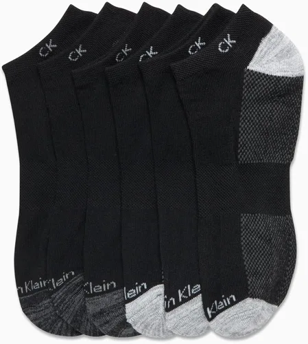 Miniatura 60 de Calvin Klein Calcetines para hombre, mezcla de algodón, acolchados, sin talla, forro de calcetines atléticos (6 unidades)