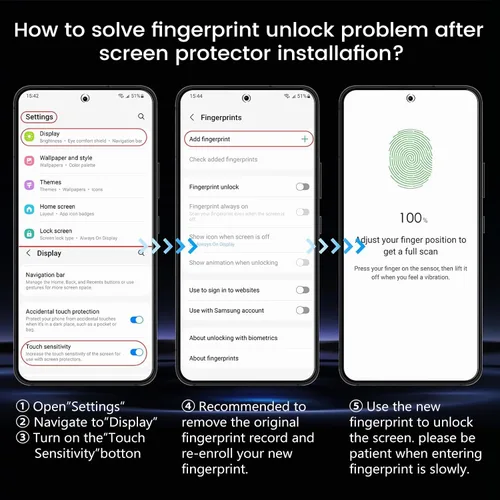 Miniatura 6 de Lesakit Paquete de 2 protectores de pantalla de privacidad para Samsung Galaxy S22 Ultra de 6.8 pulgadas, protector de pantalla flexible de TPU