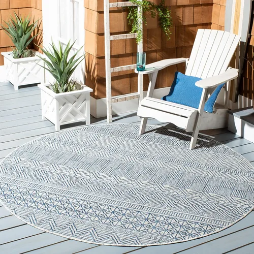 Miniatura 74 de SAFAVIEH Alfombra lavable para exteriores, colección Courtyard de 2.3 x 16 pies, color negro y gris, no desprende pelusa y de fácil limpieza, ideal
