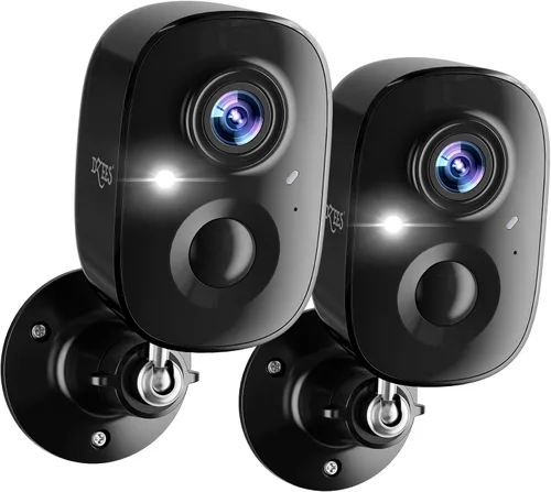 Miniatura 12 de Dzees Cámara de seguridad inalámbrica para exteriores - Actualización 2K 3MP batería WiFi cámara exterior inalámbrica, foco, sirena, detección