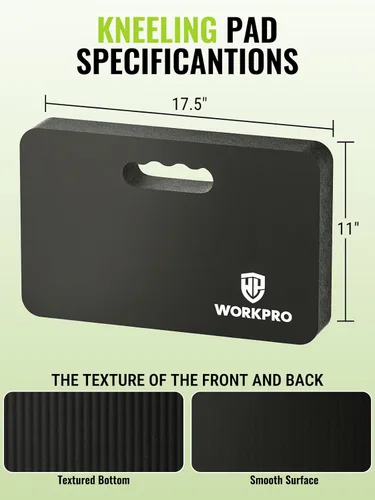 Miniatura 7 de WORKPRO Almohadilla de rodillas extra gruesa, amortiguación de espuma suave para la rodilla, alfombrilla grande de espuma para arrodillarse
