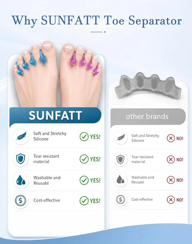 Miniatura 5 de SUNFATT Separadores de Dedos para Pedicura, Separadores de Dedos para Mujeres, Separadores de Dedos del Pie para Pedicura para Separar Uñas