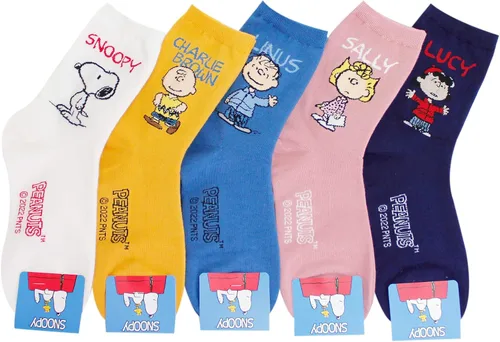Miniatura 2 de The Peanuts Snoopy - Colección de calcetines con licencia para mujeres y adolescentes Socksense