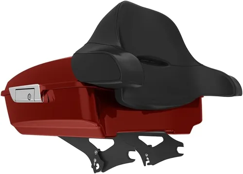 Miniatura 318 de King Tour Pack para Harley Alpine Green, cierre de paquete turístico, portaequipajes superior, soporte de montaje negro, placa de metal para Harley