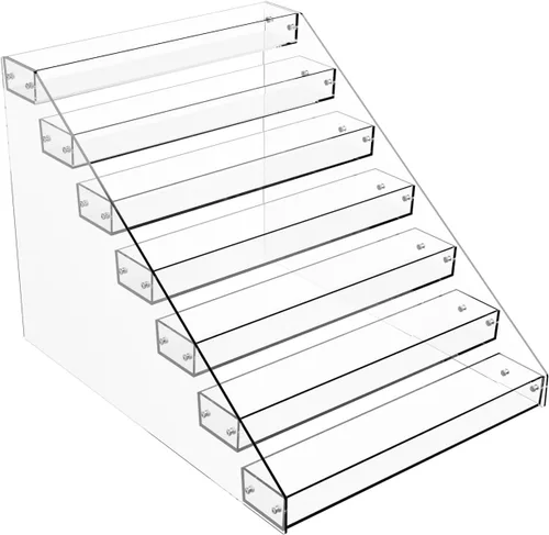 Miniatura 8 de Homakover Organizador de estantes de especias de acrílico de 3 niveles para la cocina, construcción robusta, ahorro de espacio, ideal