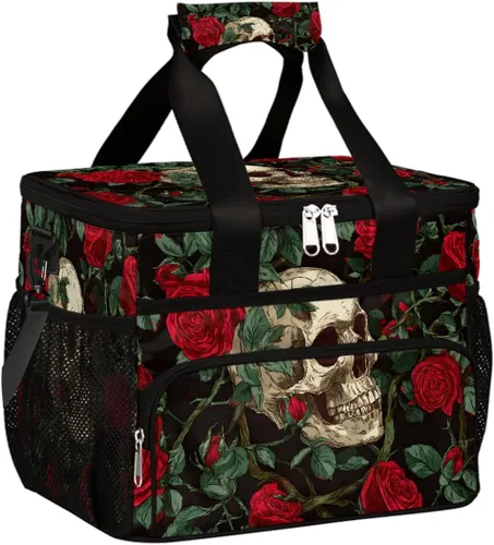 Miniatura 23 de Pardick Bolsa térmica suave con aislamiento de leopardo de galaxia para hombres y mujeres, lonchera grande a prueba de fugas, enfriador de playa