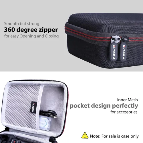 Miniatura 6 de L LTGEM Funda para cámara compatible con Sony ZV-1F / ZV-1 / ZV-1 II Vlog Cámara Digital, trípode, micrófono y kit de accesorios Vlogger, Negro+Gris