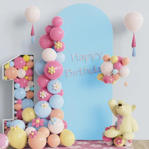 Miniatura 8 de Fomcet Cubierta de Arco de Boda de 6 Pies Beige Spandex Tela Ajustada Cubierta de Telón de Fondo de Arco Parte Superior Redonda Cubiertas de Telón