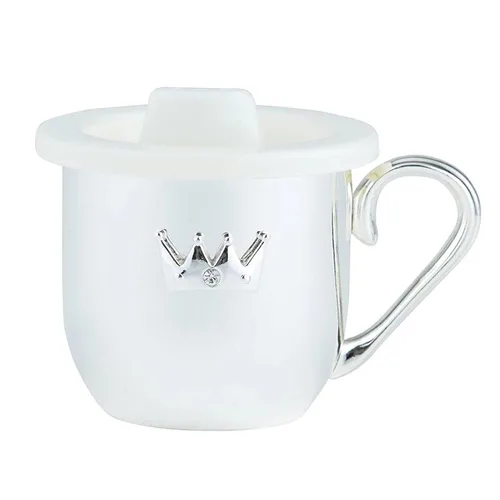 Miniatura 2 de Stephan Baby Keepsake - Juego de 3 piezas de alimentación bañado en plata en caja de regalo forrada de satén Plateado