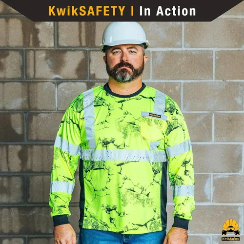 Miniatura 6 de KwikSafety - Charlotte, NC - Camisas de seguridad de manga larga de edición limitada [Cinta de espina de pescado de lujo] Clase 3 Cumple con ANSI